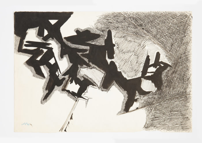 New York 1954 - China su carta - Ink on paper. cm 36,2 x 52,6