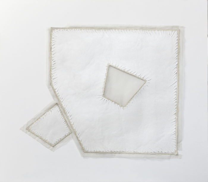 Historia - New York, 1980 - Acrilico su tela applicata su velo di nylon - Acrylic on canvas mounted on a nylon vail, cm 115 x 113